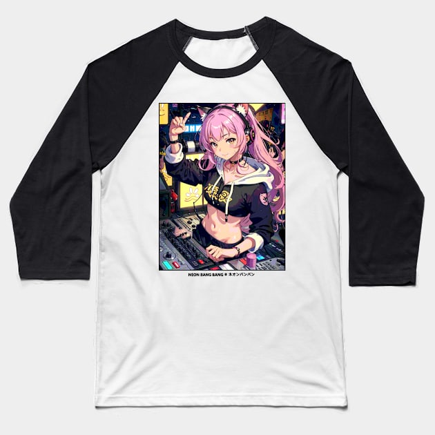 Japanese Anime Streetwear - DJ Baseball T-Shirt by Neon Bang Bang